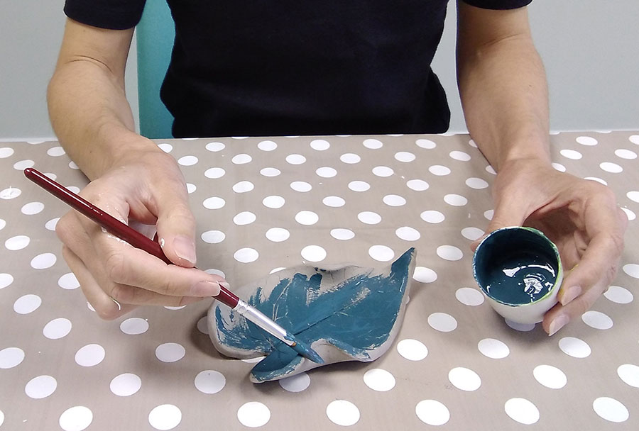 Painting Air Dry Clay with Acrylic Paint 